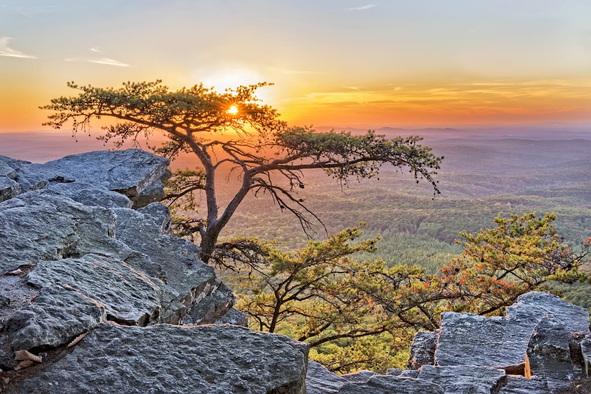 Alabama mountains. Cheaha Mountain State Park In Alabama